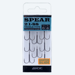 BKK Spear-21 Treble Hook Super Slide Pkt