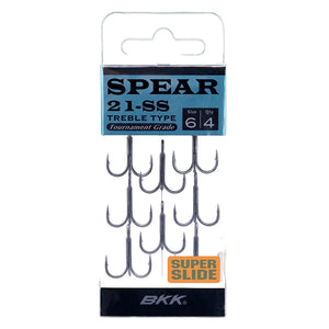 BKK Spear-21 Treble Hook Super Slide Pkt
