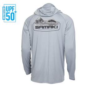 Samaki Tailing L/S Hooded Shirt Silver