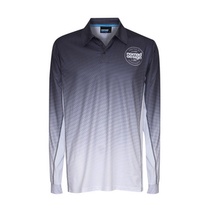 Nomad Tech Fishing Shirt Collared - Scale Fade Grey Classic Tuna