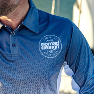 Nomad Tech Fishing Shirt Collared - Scale Fade Grey Classic Tuna