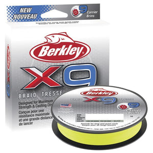 Berkley X9 Braid 150m 4lb / Flame Green Berkley