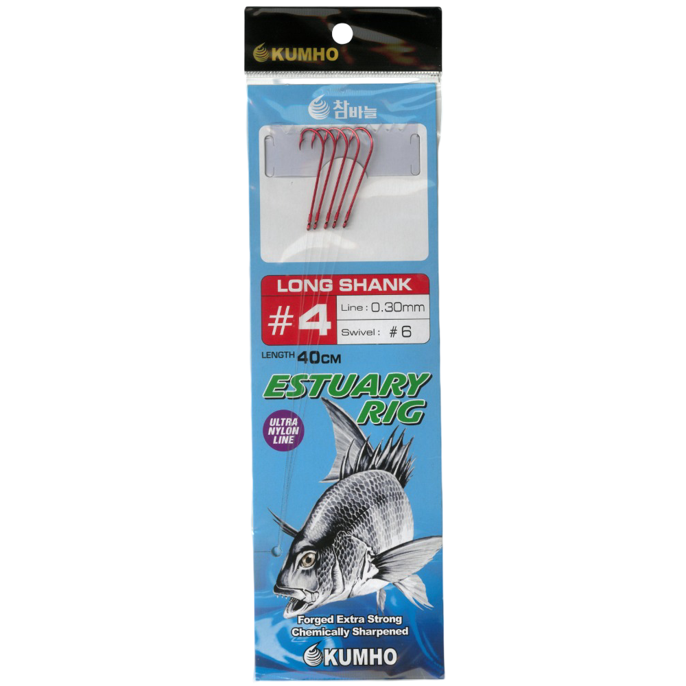 Kumho Estuary Rig Long Shank Red