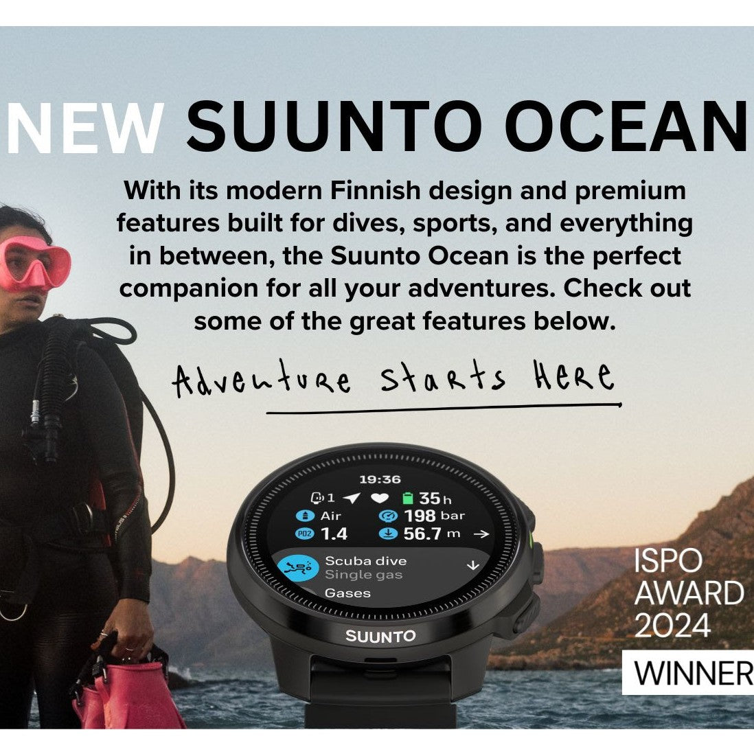 Suunto Ocean GPS, Sports Watch & Dive Computer