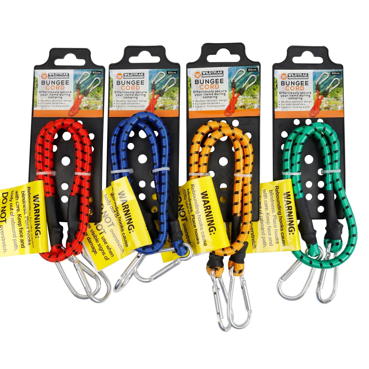 Wildtrak Heavy Duty Bungee Cord With Carabiners