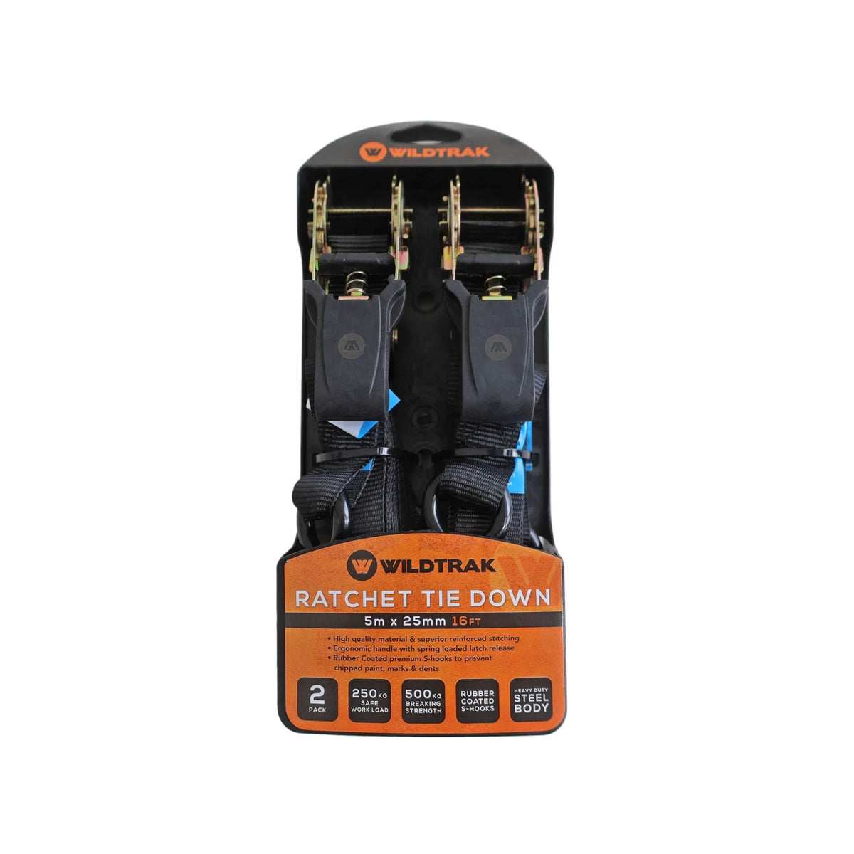 Wildtrak Ratchet Tie Down Straps 2Pk