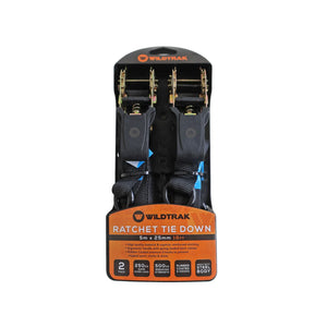 Wildtrak Ratchet Tie Down Straps 2Pk