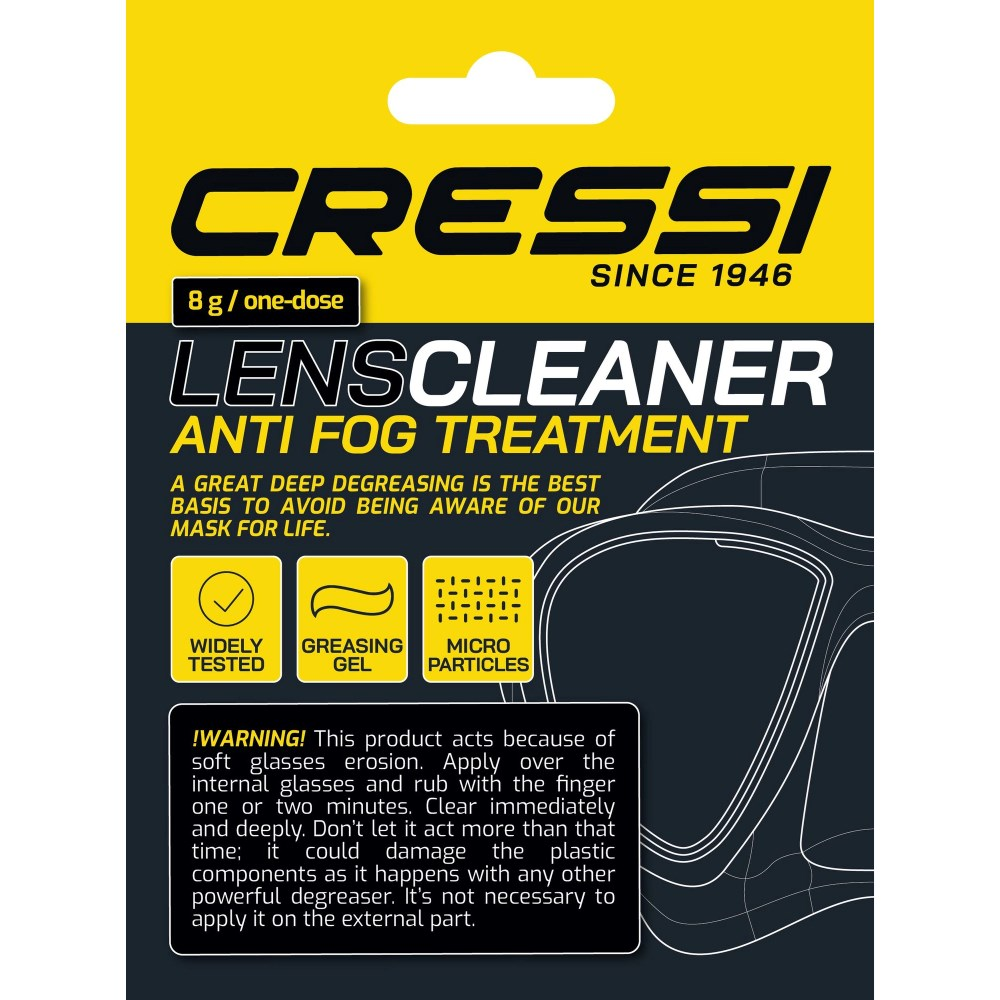 Cressi Mask Pre-Clean Anti Fog Lens Cleaner