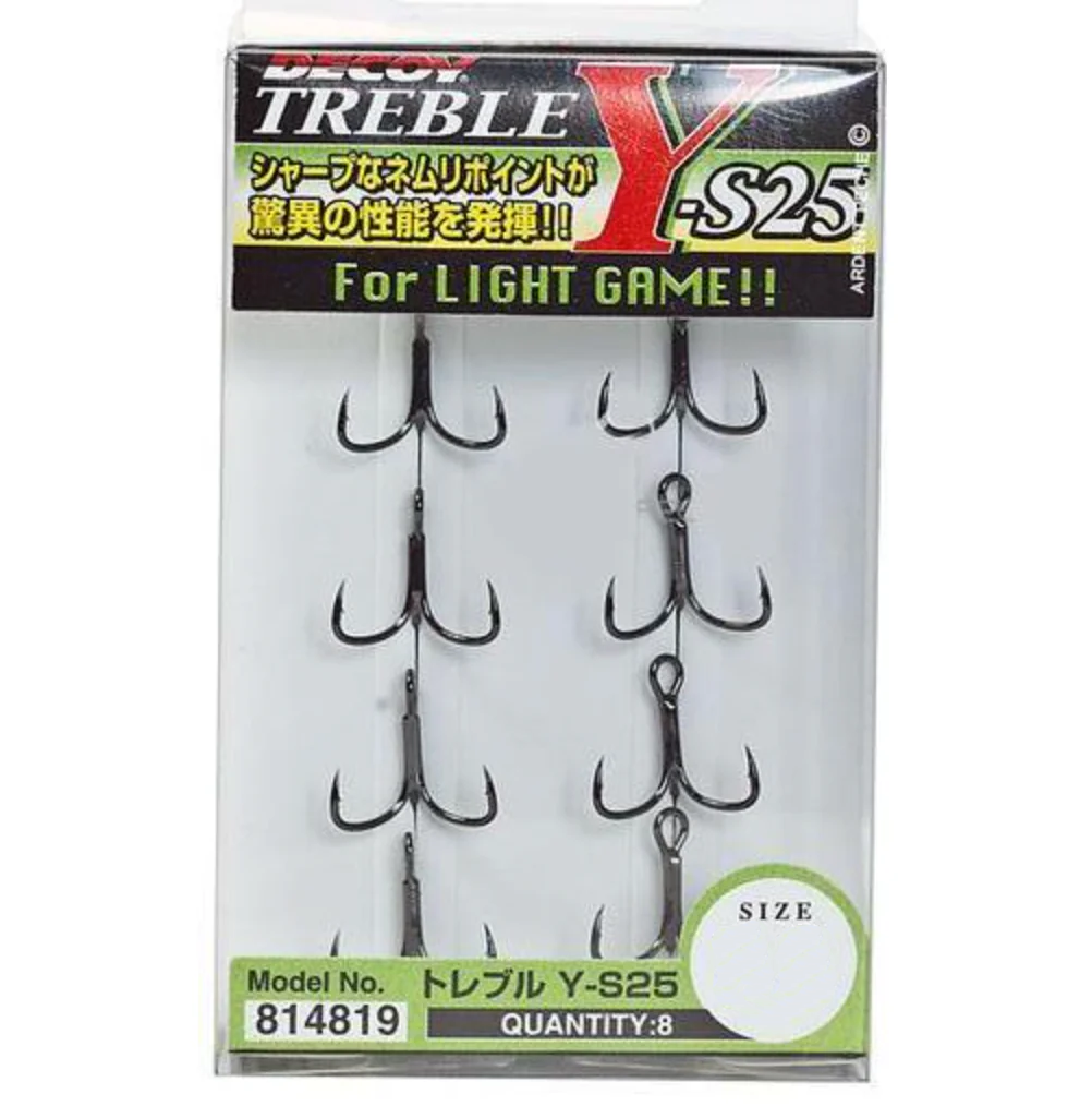 Decoy Treble Hook Y-S25 Pkt