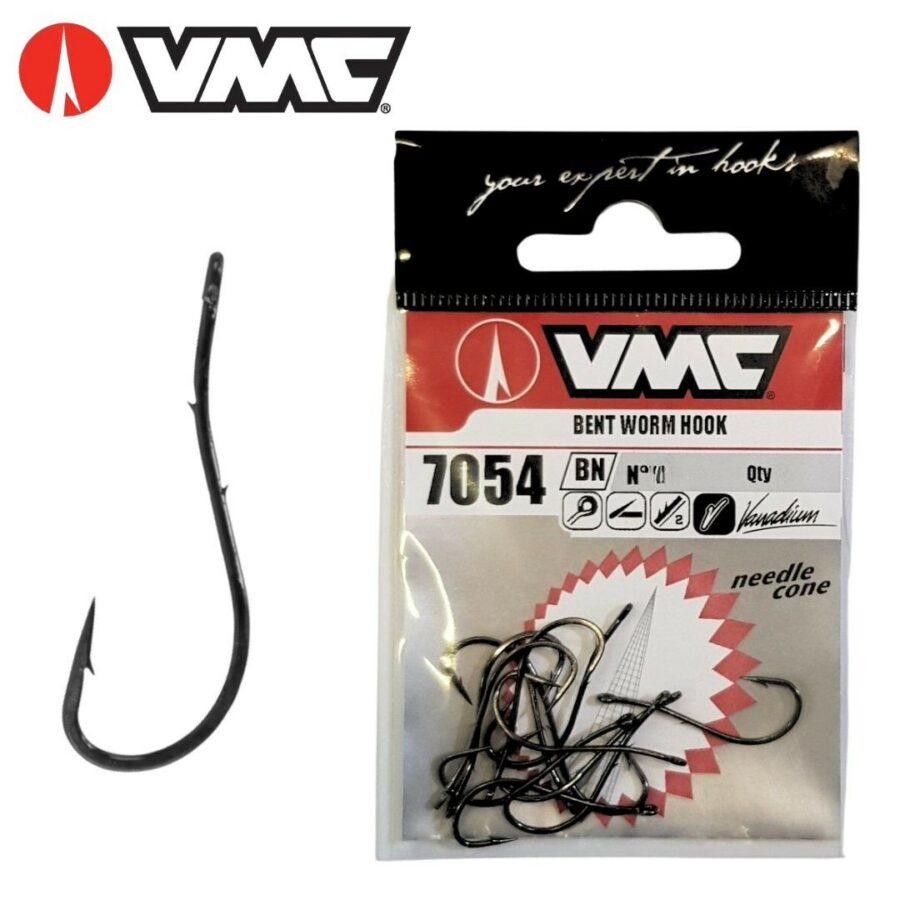 VMC 7054 Bent Worm Hook 25pk