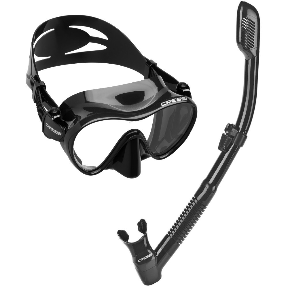 Cressi F1 + Dry Mask Snorkel Set