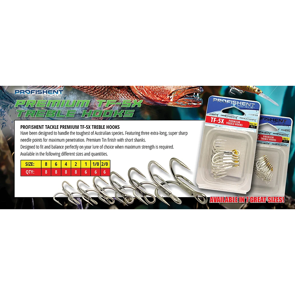 Profishent TF-5X Treble Hooks