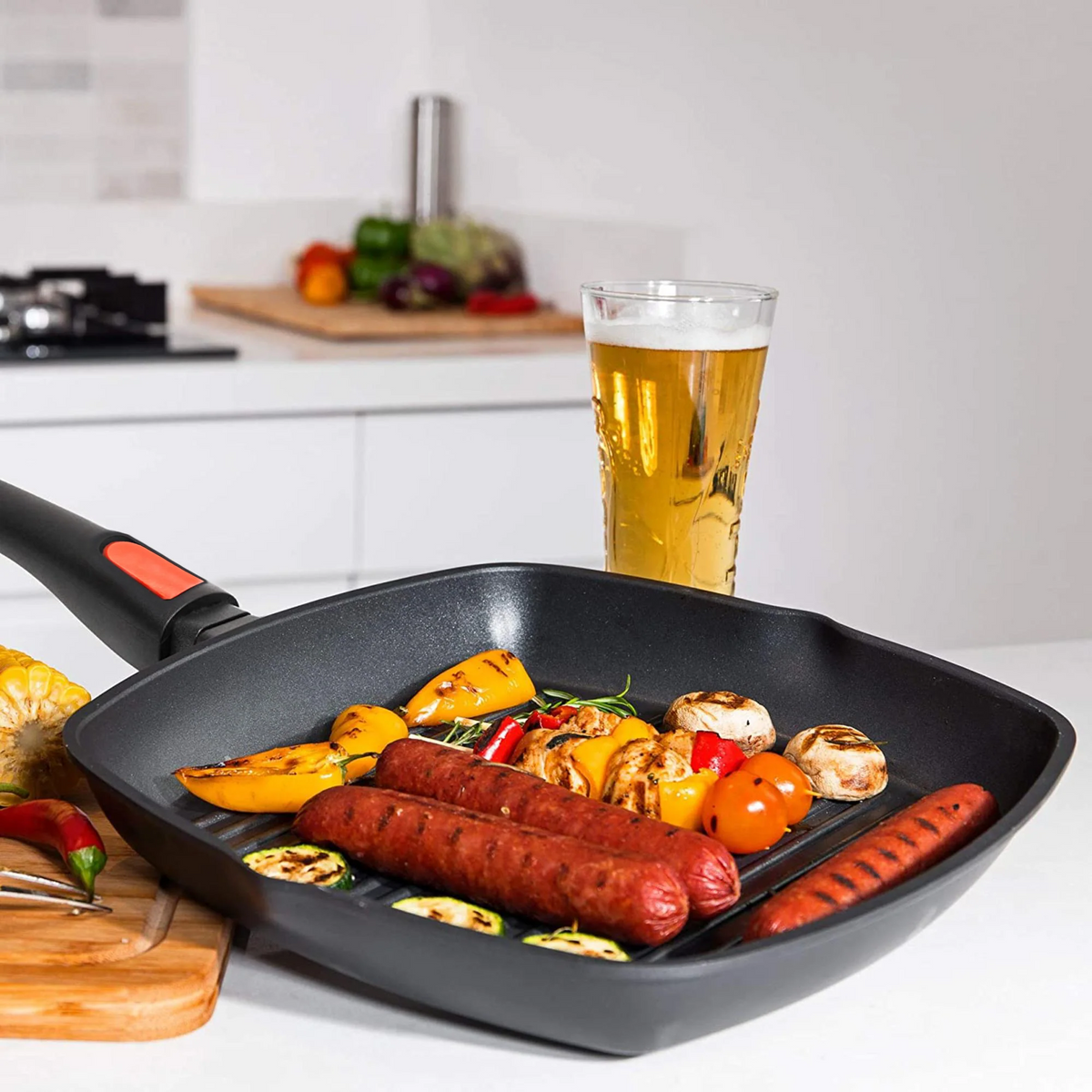 Wildtrak Compact Grill Pan 28cm Non Stick Detach Handle 1/8