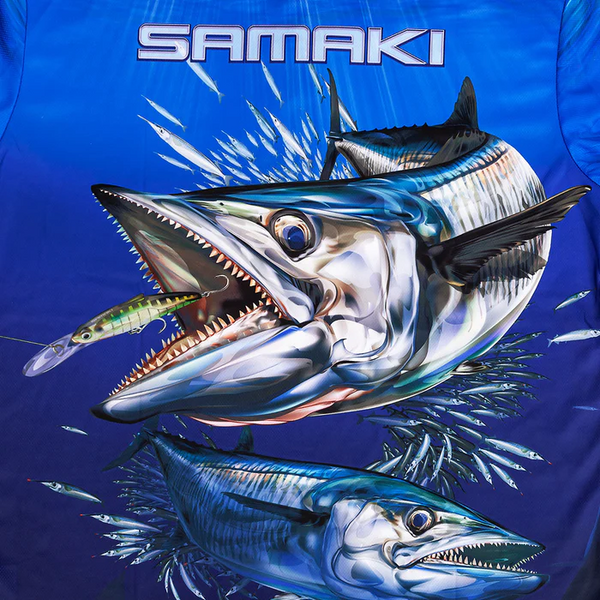 Samaki Red Snapper – Long Sleeve Adult Fishing Shirt Size XL