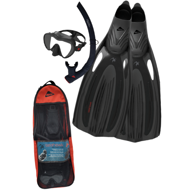 Ocean Hunter Seahawk Mask Snorkel Fin Set