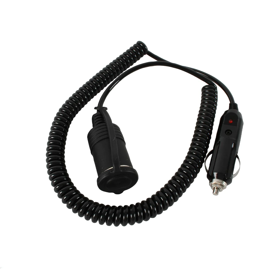 Thorny Devil 12V Coiled Extension Lead With 15A Socket 3m
