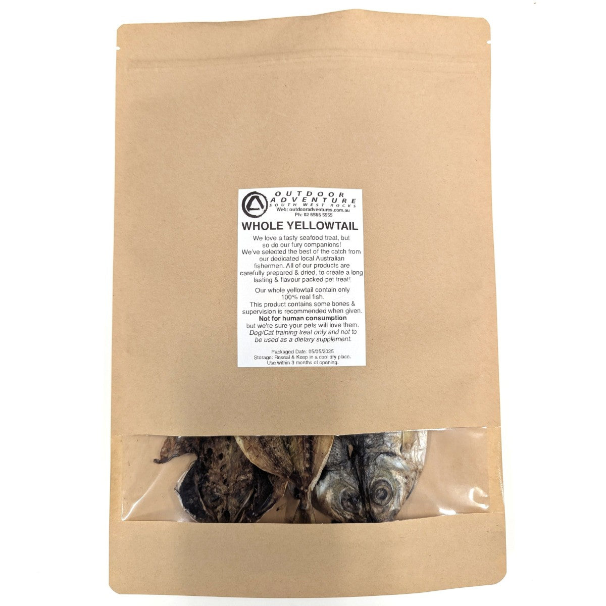 Premium Dried Whole Yellowtail Pet Treats