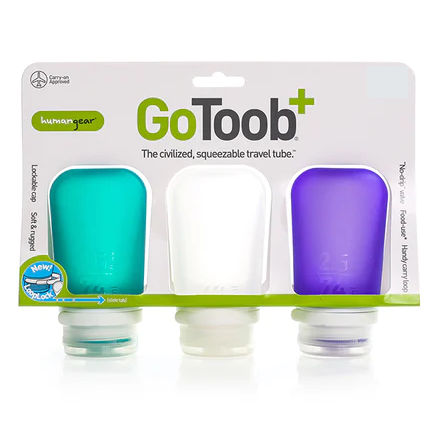 Humangear GoToob+ 3 Pack Large Clear/Green/Blue