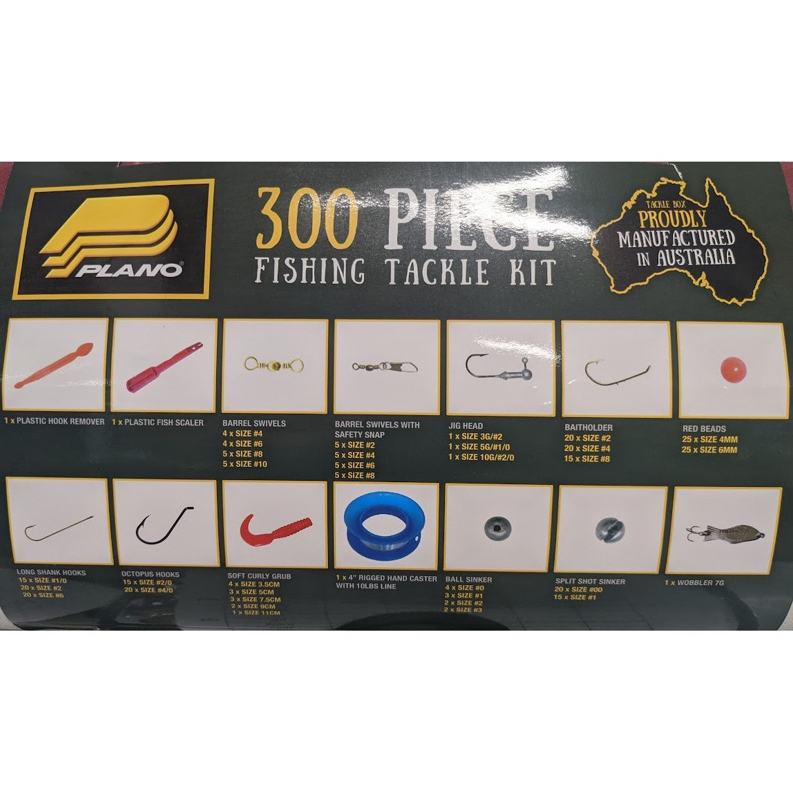 Plano 6101 Aussie Tackle Box With 300 Piece Tackle Kit Plano 6101 Aussie Tackle Box With 300 Piece Tackle Kit