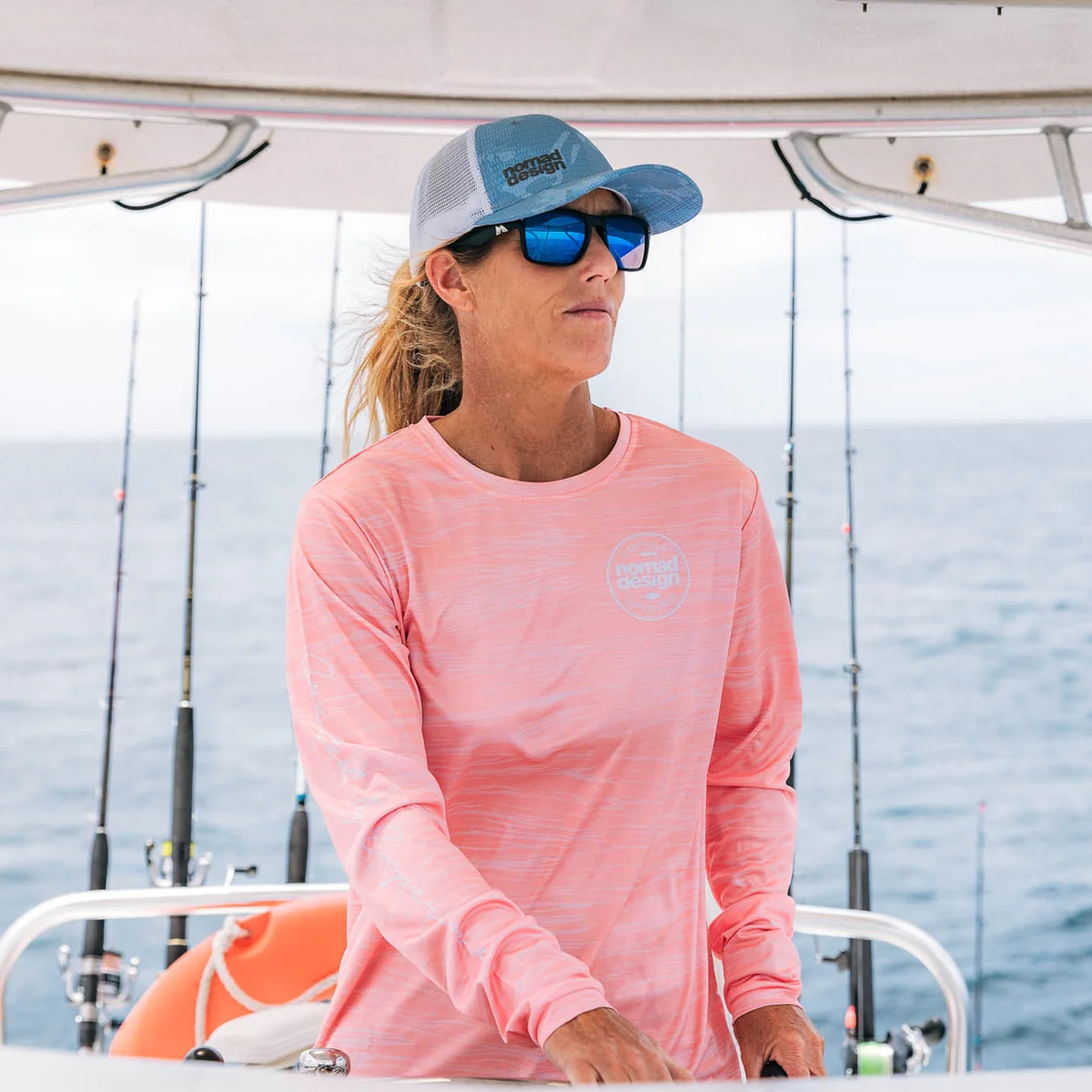 Nomad Tech Shirt Women's Coral Swell - Outdoor Adventure South West Rocks