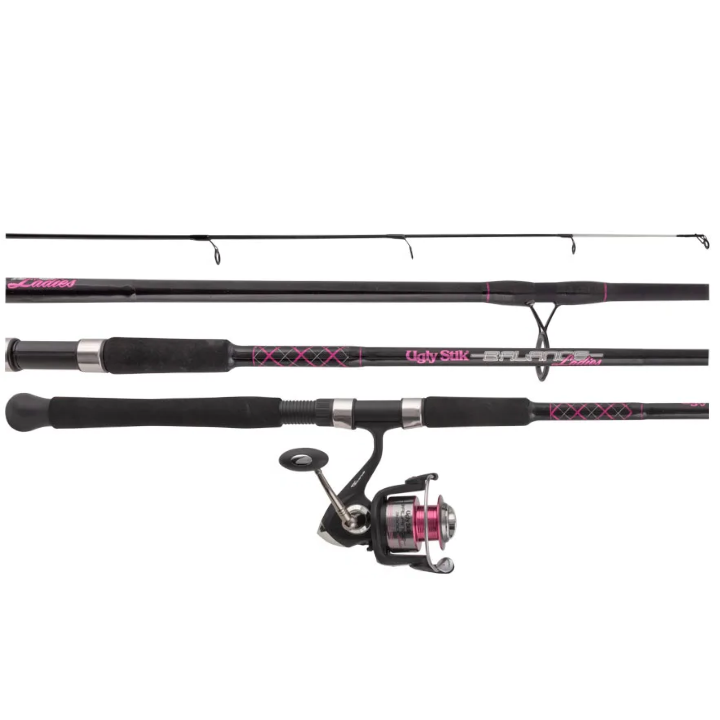 Ugly Stik Ladies Spinning Reel and Fishing Rod Combo with Tackle Kit