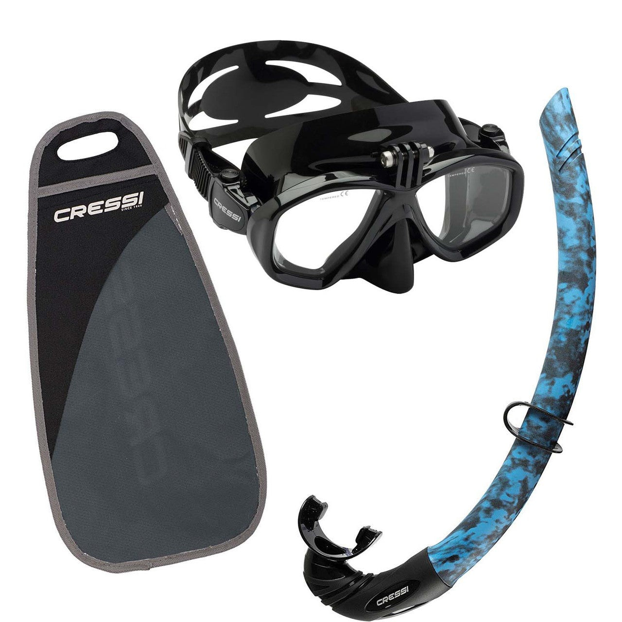 Cressi Rocks Pro Junior Dry Set - Mask, Fins, Snorkel