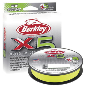 Berkley X5 Braid 150m 4lb / Flame Green Berkley