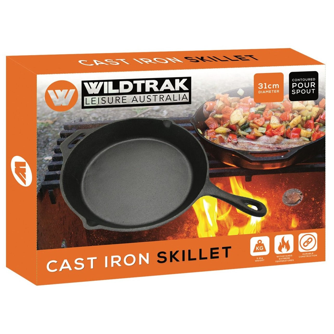 Wildtrak Cast Iron Skillet 31cm