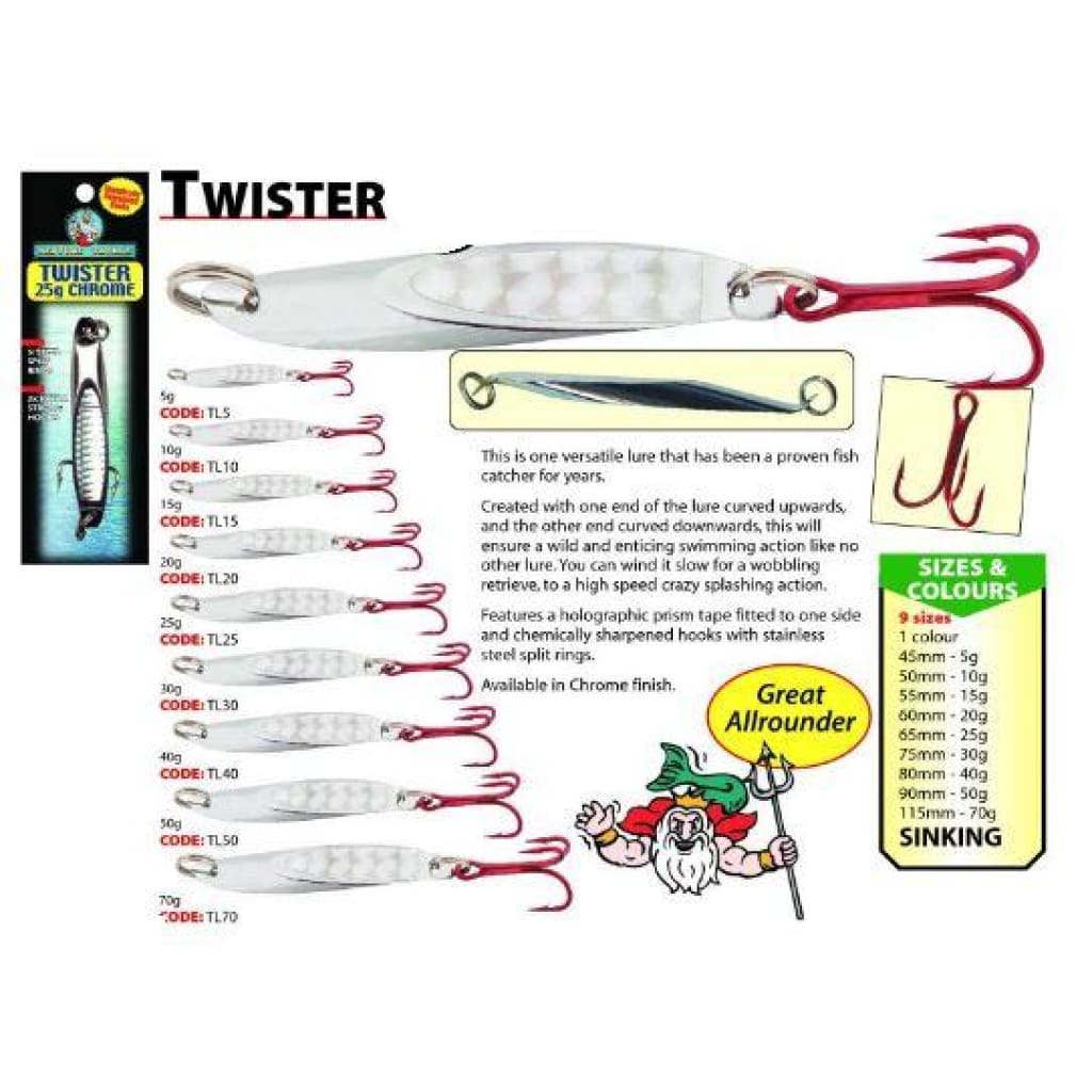 Chrome Twisty Lure Lures