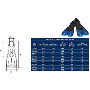 Cressi Agua Short Fins Masks / Snorkels / Fins