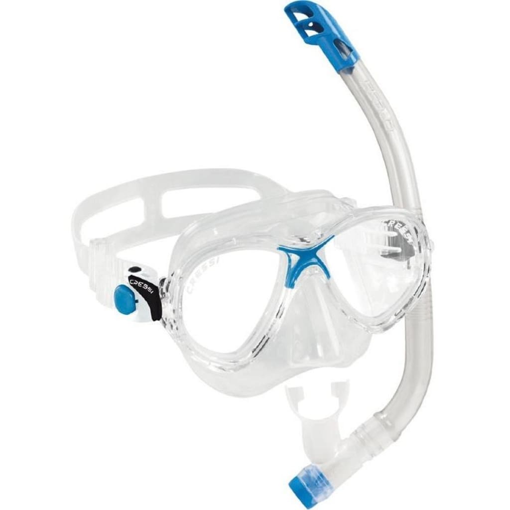 Cressi Marea VIP Mask/Snorkel Set Junior Clear/Blue CRESSI