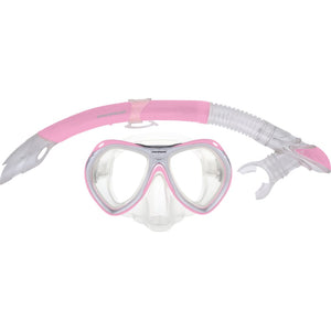 Crystal Mask/snorkel Junior Set Pink Masks / Snorkels / Fins