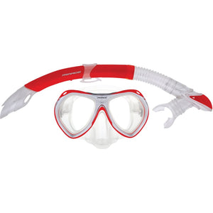 Crystal Mask/snorkel Junior Set Red Masks / Snorkels / Fins