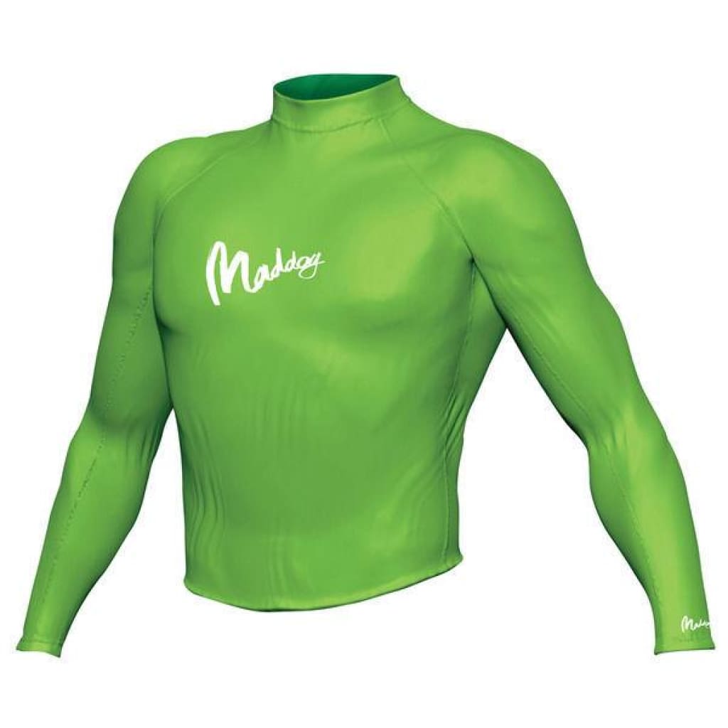 Maddog Mens Rash Top - Longsleeve M / Lime Maddog