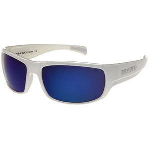 Mako Escape Sunglasses White Clear / Glass HD Blue Mirror MAKO