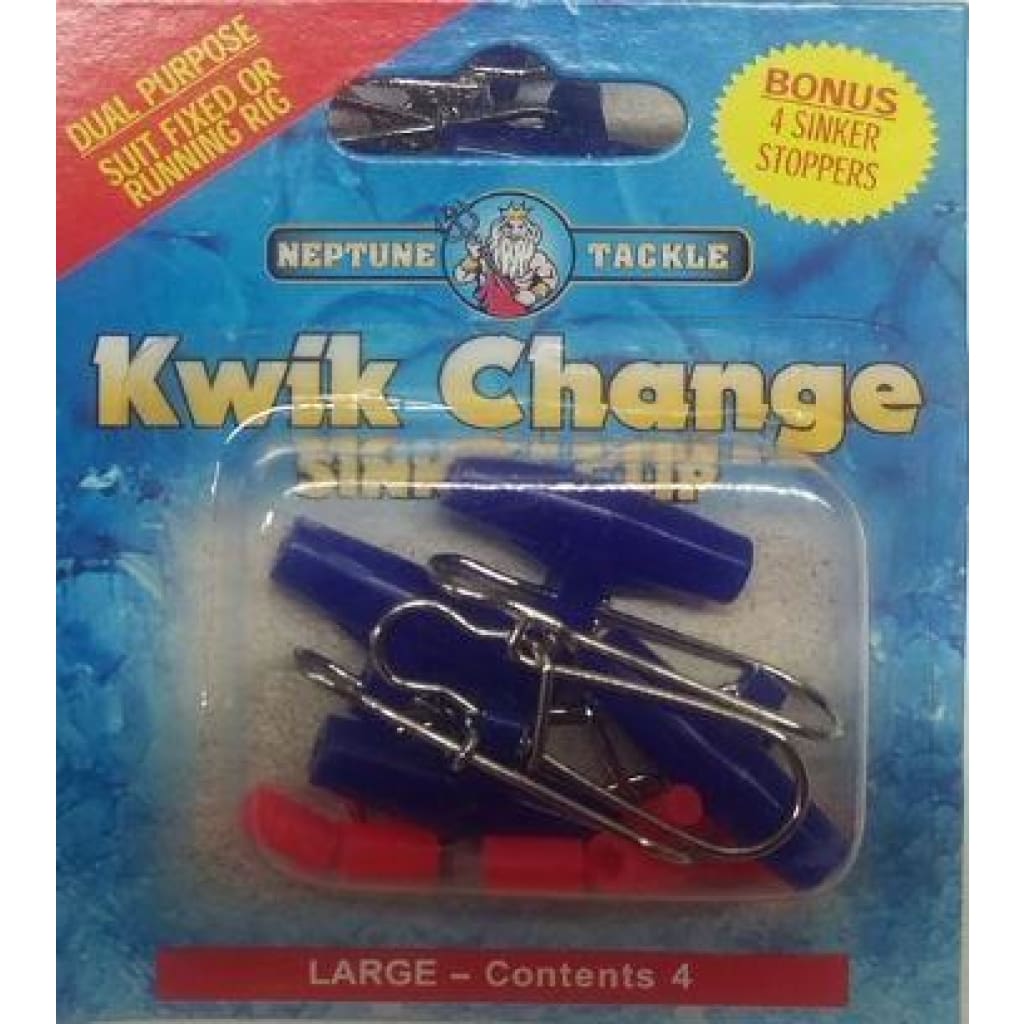 Qwik Running Sinker Clip Large 4Pk Terminal Tackle