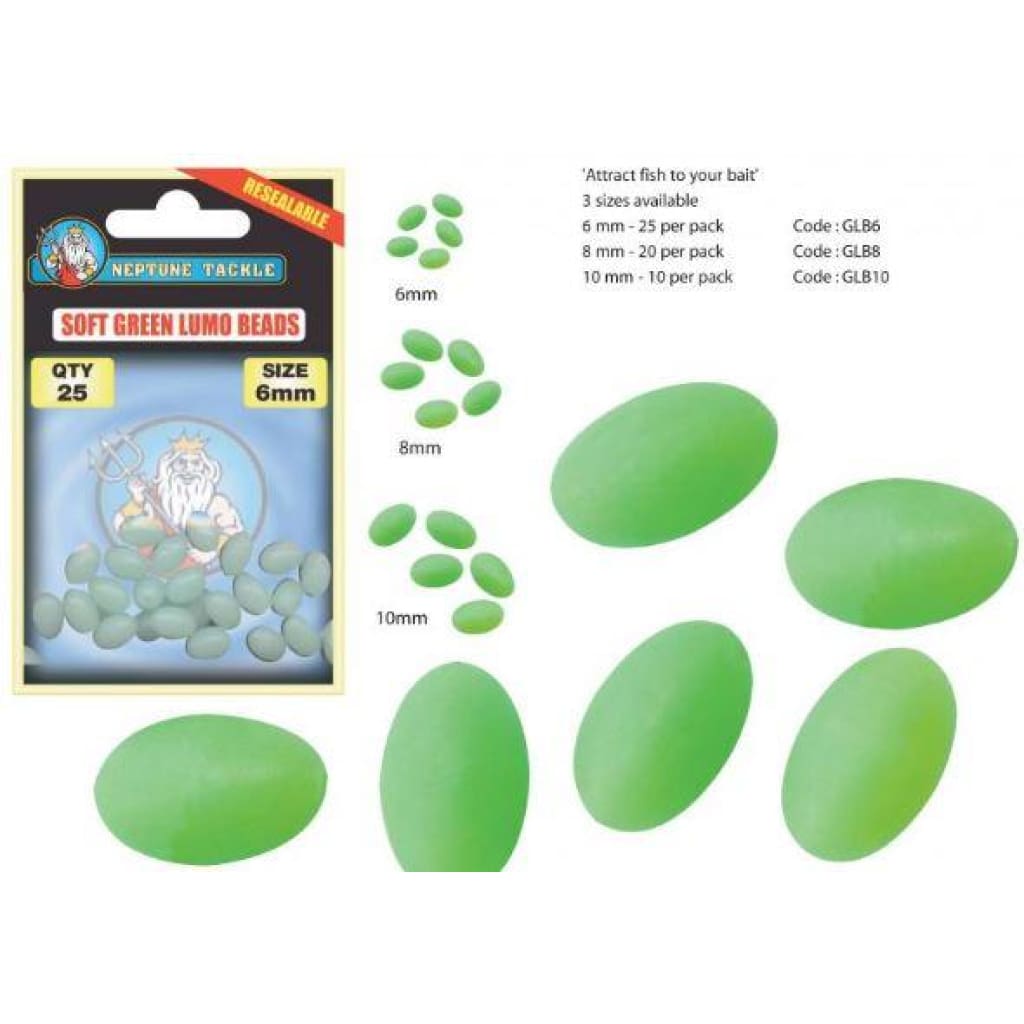 Soft Green Lumo Beads Terminal Tackle