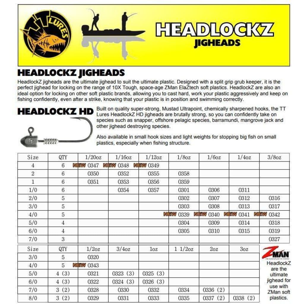 TT Headlockz HD Jig Heads Outdoor Adventure South West Rocks