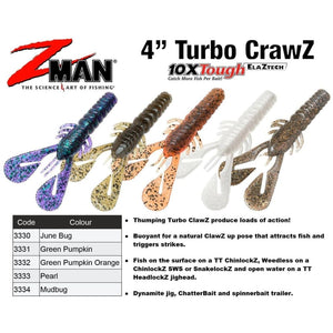 Zman Turbo Crawz 4 Lures